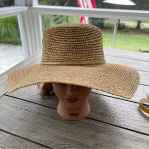 Scala Dorfman Pacific Tan Wide-Brim Hat